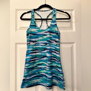 Lululemon 4 6 tank top blue green
